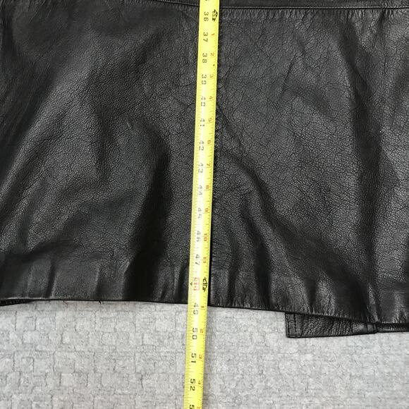 Winlit Genuine Leather Duster Coat Womens Medium Black Western Suede Yoke - Picture 14 of 16